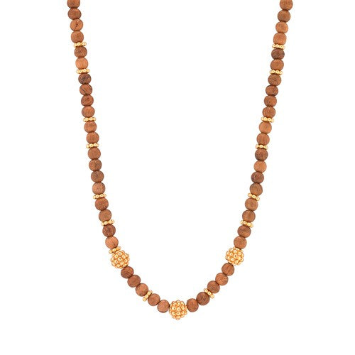 Capucine de Wulf - Berry Single Strand Petite Beads Necklace, 16"+2"- Teak