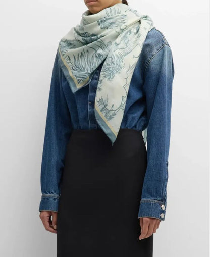 Rani Arabella Cairo Cashmere Printed Poncho