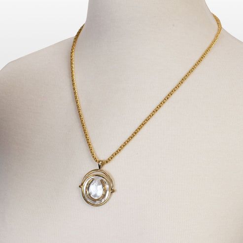 Urban Equestrian Crown Coin Horseshoe Necklace