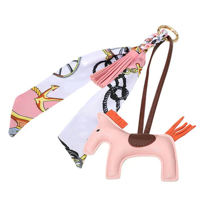 Equestrian Horse Scarf Keychain