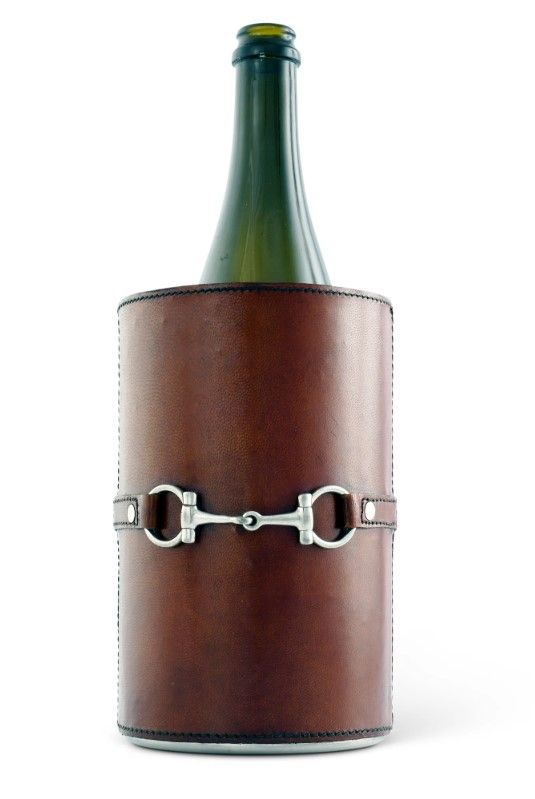 Vagabond House Genuine Leather Bit Wine Bottle Chiller