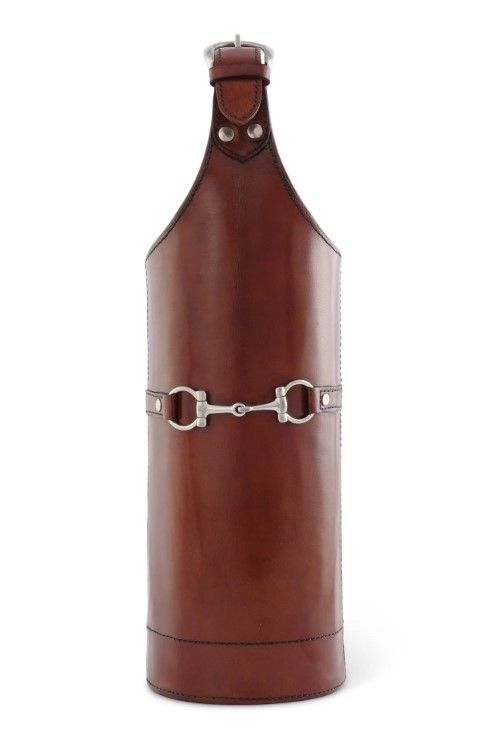 Vagabond House Leather Bit Single Bottle Wine Carrier
