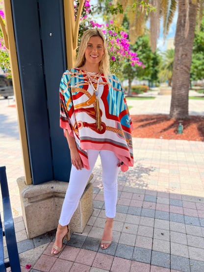Tunic / Turquoise with Colors
