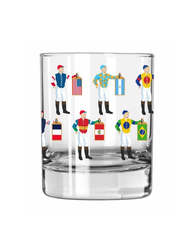 Jockey Silks International Rocks Glass