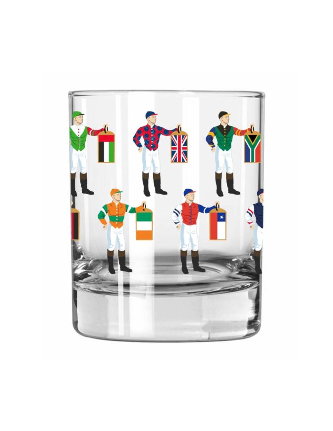 Jockey Silks International Rocks Glass