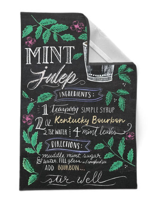 Mint Julep Oversized Recipe Towel