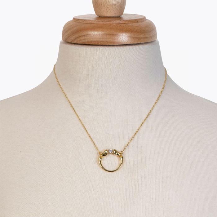 Urban Equestrian Moissanite Horseshoe Necklace