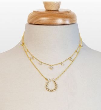 Urban Equestrian English Stirrup Keepsake Combination Necklace Set