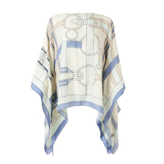 Rani Arabella Blue Saddle Poncho