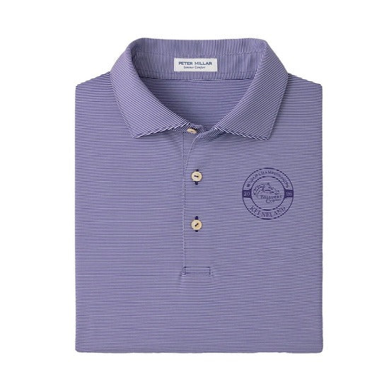 Peter Millar Jubilee Striped Polo-Breeders' Cup Purple
