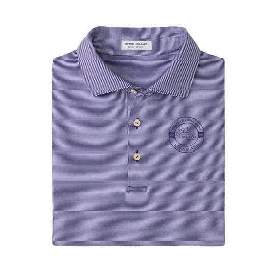Peter Millar Jubilee Striped Polo-Breeders' Cup Purple